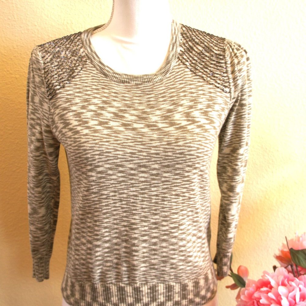 Primark Gold Striped Jumper with Beads